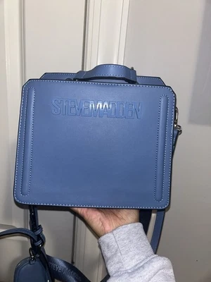 Steve Madden Med, Deep Blue Satchel Cross Body, 2 Detachable Straps, AirPod Case - Image 1 of 4