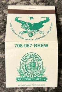 Flossmoor Station Brewing Company, Flossmoor, IL, Matchbook - Imagen 1 de 3