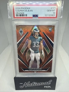 2024 Panini Phoenix Cooper DeJean #171 Orange Parallel RC Eagles PSA 10 - Picture 1 of 2