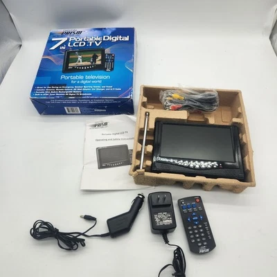 Digital Prism ATSC-710 Portable 7” Handheld LCD TV w/ Remote Gaming TV Open Box - Image 1 of 4