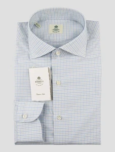 NEW LUIGI BORRELLI MULTICOLOR COTTON SHIRT US 17.5 - EU 44 B2V4 - Picture 1 of 3