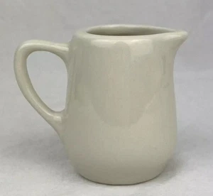 Hall White Ceramic Mini Pitcher Creamer Syrup Made In USA Restaurant Ware - Picture 1 of 4