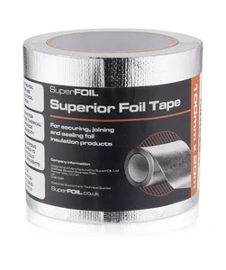 Cinta de lámina superior SuperFOIL 100 mm x 20 m - Cinta de lámina reforzada con fibra de vidrio - Imagen 1 de 5