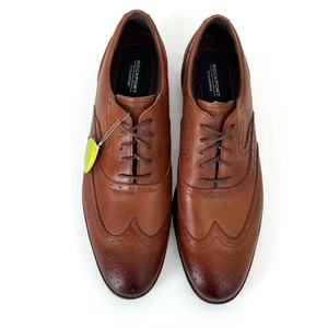 Rockport Total Motion Dressport Wingtip shoes Tan NEW - Picture 1 of 12