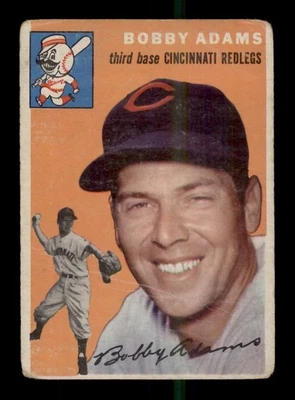 1954 Topps #123 Bobby Adams Cincinnati Reds (bajo grado) Foto 1 de 2