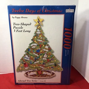 Rompecabezas en forma de árbol Peggy Abrams 1000 piezas rompecabezas de Navidad - Imagen 1 de 4