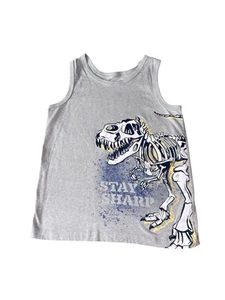 Oshkosh Dinosaur Graphic Tank Top Gray Size 7 - Picture 1 of 3