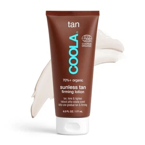 Organic Sunless Self Tanner Body Firming Lotion, Dermatologist Tested Anti-Ag... - Picture 1 of 4