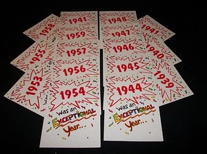 1940's and 1950's Year of Birth BIRTHDAY CARD + ENVELOPE New - Picture 1 of 1