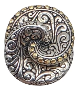 Vintage Samuel B Sterlingsilber/18k Gelbgold Damen Grob Ring Größe 5,75 - Bild 1 von 7