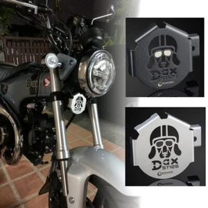 Revolution Front Horn Cover Guard Protector Plate Silver Black Honda Dax ST 125 - Picture 1 of 8