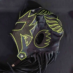 Black+Green Mask WRESTLING MASK LUCHADOR MASK WRESTLER LUCHA LIBRE MASK - Picture 1 of 7