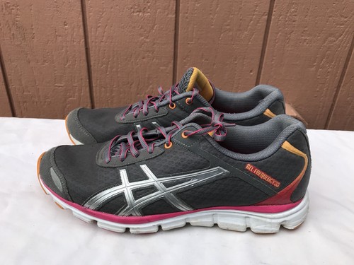 Scarpe da corsa Asics Gel Frequency 33 Q263N grigio rosa arancione usate in ottime condizioni taglia US 9 5