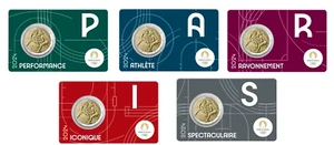 FRANCIA 2 EURO 2024 CONM.J.OLIMPICOS PARIS 2024 - EN COINCARD - - Imagen 1 de 2