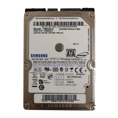 Samsung 320GB HM320JI 5400RPM SATA 2.5" Laptop Internal HDD Hard Disk Drive - Image 1 of 3