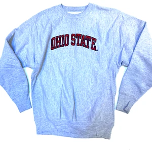 Ohio State Hoodie Sweatshirt Heavyweight Steve And Barry’s Size S/M Gray Vntg - Picture 1 of 4