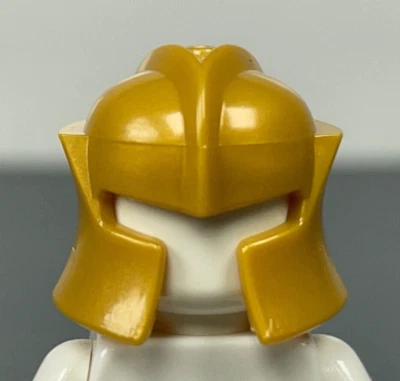 LEGO Perla Oro Minifigura Casco Protección de mejillas Castillo en ángulo Thanos Tocado Foto 1 de 4