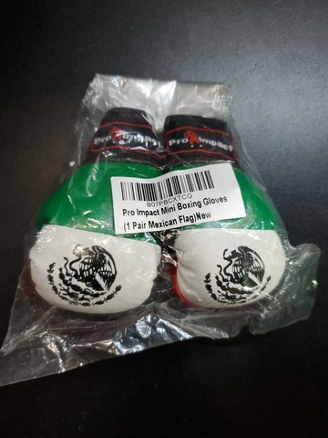 MEXICO MINIATURE BOXING PRO IMPACT GLOVES (PAIR) HANG ON CAR MIRROR/BAGS Cover