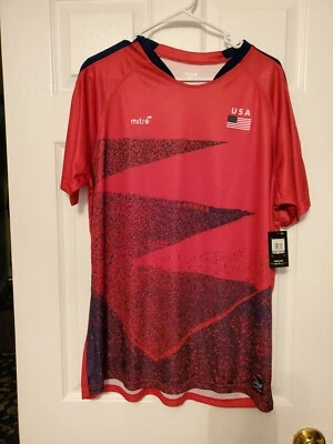 Mitre Elite USA Soccer Jersey - Red Blue - L Beautiful  - Image 1 of 4