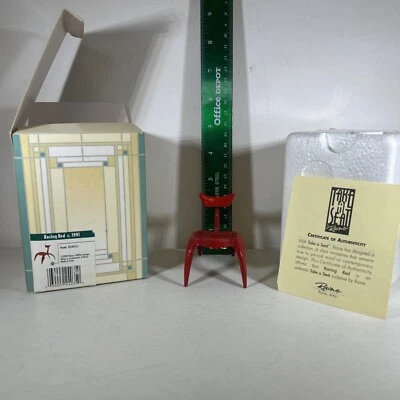 Silla miniatura vintage Take A Seat By Raine roja de carreras c.1991 #24035 casa de muñecas Foto 1 de 4