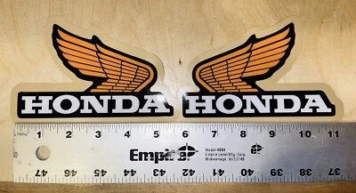Calcomanía adhesiva para ventana Honda Wing Logo 5 1/2 pulgadas 21 mil resistente a la intemperie laminada brillante Foto 1 de 4