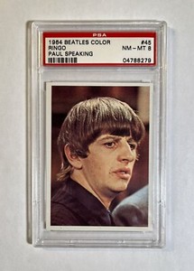 1964 Topps Beatles Color #45 PSA 8 Paul Speaking Ringo Starr