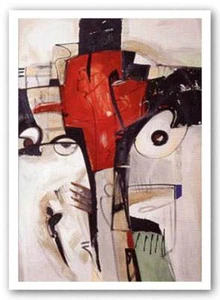 Dark Dreams III Alfred Gockel stampa artistica astratta 28x39 - Foto 1 di 1