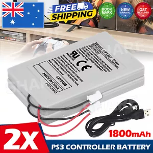 2x for PS3 Wireless Controller Battery Playstation 3 Li-ion Battery 4.2V 1800mAh - Picture 1 of 9