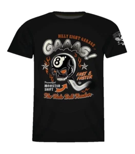 T-Shirt Billy Eight (Garage) short Sleeve 100% Cotton - Cut Man - Picture 1 of 2