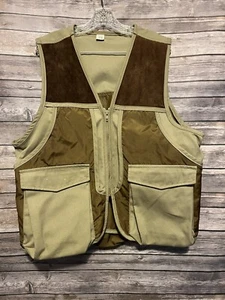 Hunting Vest Mens XL?  Shooting, Hunting Brown Suede - Front Pockets - Picture 1 of 7