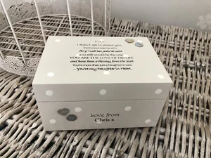 Schwiegertochter Geschenk von Schwiegermutter / Vom Bräutigam / PERSONALISIERT Geburtstag - Bild 1 von 4