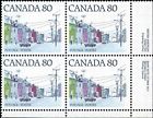 Canada neuf neuf dans son emballage extérieur vf 80c Scott #725 1978 bloc de 4 timbres définitifs de rue 
