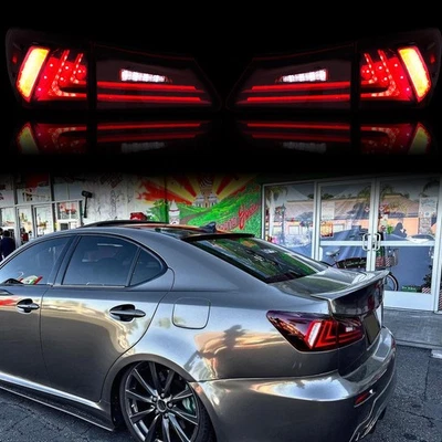 Luces traseras LED VLAND para Lexus IS250 IS350 ISF 2006-2013 ROJAS un par de luces traseras Foto 1 de 4