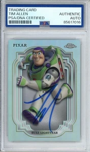 2024 Topps Chrome Refractor Disney Buzz Lightyear signed Tim Allen PSA DNA COA - Bild 1 von 2