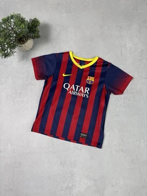 耐克 2013 2014 年 Fc 巴塞罗那足球球衣男孩 M 码 #10 梅西  — 第 1/4 张图片