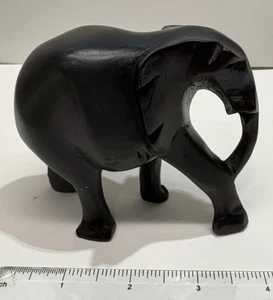 Hand carved in Teak Elephant - Picture 1 of 5