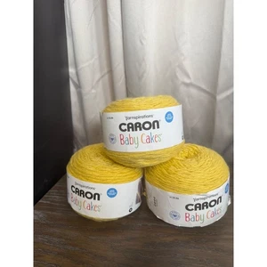 Neu mit Etikett Caron Baby Kuchen Garn Entlein gelb Acryl Stricken Häkeln Menge 3 - Bild 1 von 3