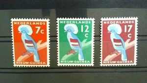 NL Nieuw-Guinea 1962 Vögel Kronentaube postfrisch Satz Mi 41–43 Briefmarken G65 - Bild 1 von 2