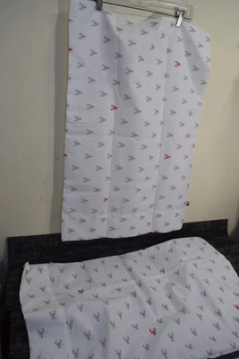 2 fronhas padrão Tommy Hilfiger LOBSTER mistura de algodão branco náutico Maine - Imagem 1 de 4