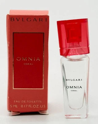 BVLGARI OMNI CORAL PERFUME .17 OZ EDT SPRAY EAU DE TOILETTE MINI VIAJE Foto 1 de 4
