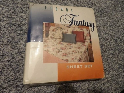Juego de sábanas fantasía floral Queen / 50960 sábana plana sábana ajustable 2x fundas de almohada Foto 1 de 4