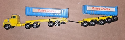 De colección Raro 1971 Matchbox SuperKings K16 Dodge Tractor & Twin Volpers Original Foto 1 de 4