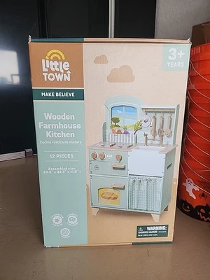 Aldi Little Town Wooden Farmhouse Kitchen Tiktok Viral - Image 1 of 4