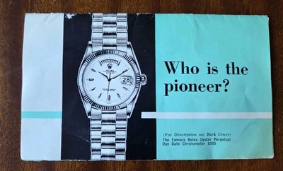 Catálogo Rolex vintage años 60 "Pioneer" - Cronómetro Submariner Datejust Foto 1 de 4