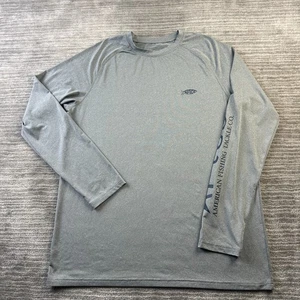 Camisa AFTCO Para Hombre Grande Gris Rendimiento de Pesca Manga Larga AF Tech - Imagen 1 de 8