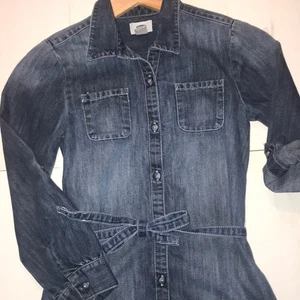 Old Navy Denim Jean Girls' Shirtdress Size Medium M Fall Winter - Picture 1 of 3