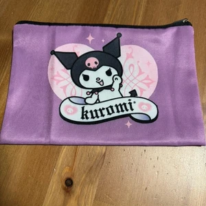 Sanrio Kuromi Kosmetik Make-up lila Tasche große Kapazität Reißverschluss neu - Bild 1 von 2