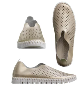 Ilse Jacobsen Tulip 3576 Platino Gold Slip-on Sneaker Women's EU sizes 36-41 NEW