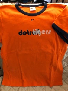 Camiseta MLB ~ Tigres de Detroit ~ Naranja ~ Talla L 12-14 Mujer - Imagen 1 de 1