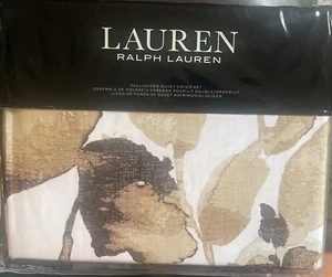 Juego de 3 edredón y fundas Ralph Lauren Full Queen hoja tonal corrina venta al por menor $270 - Imagen 1 de 4